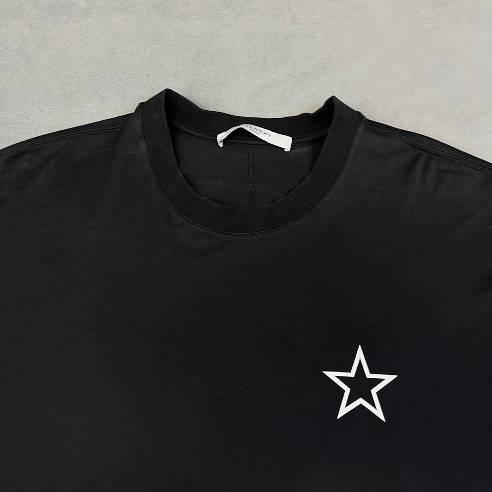 Givenchy Star Black T-Shirt Men's Size  Medium Columbian Fit - Picture 9 of 11